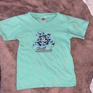 Cotton Magic aqua green & blue Hawaii souvenir tee shirt shortsleeve cotton XS​​